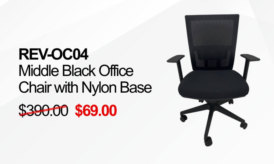 REVOC04 Mid Back Office Chair with Nylon Base